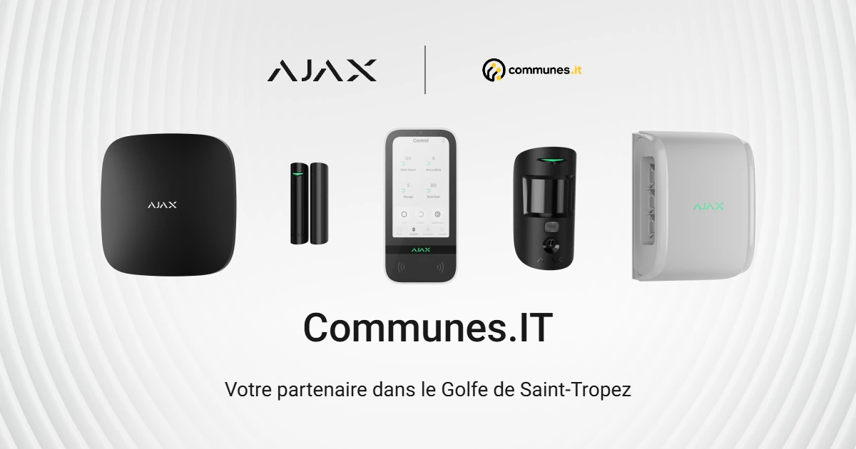 Gamme de systèmes d’alarme AJAX proposée par Communes IT dans le Golfe de Saint-Tropez
