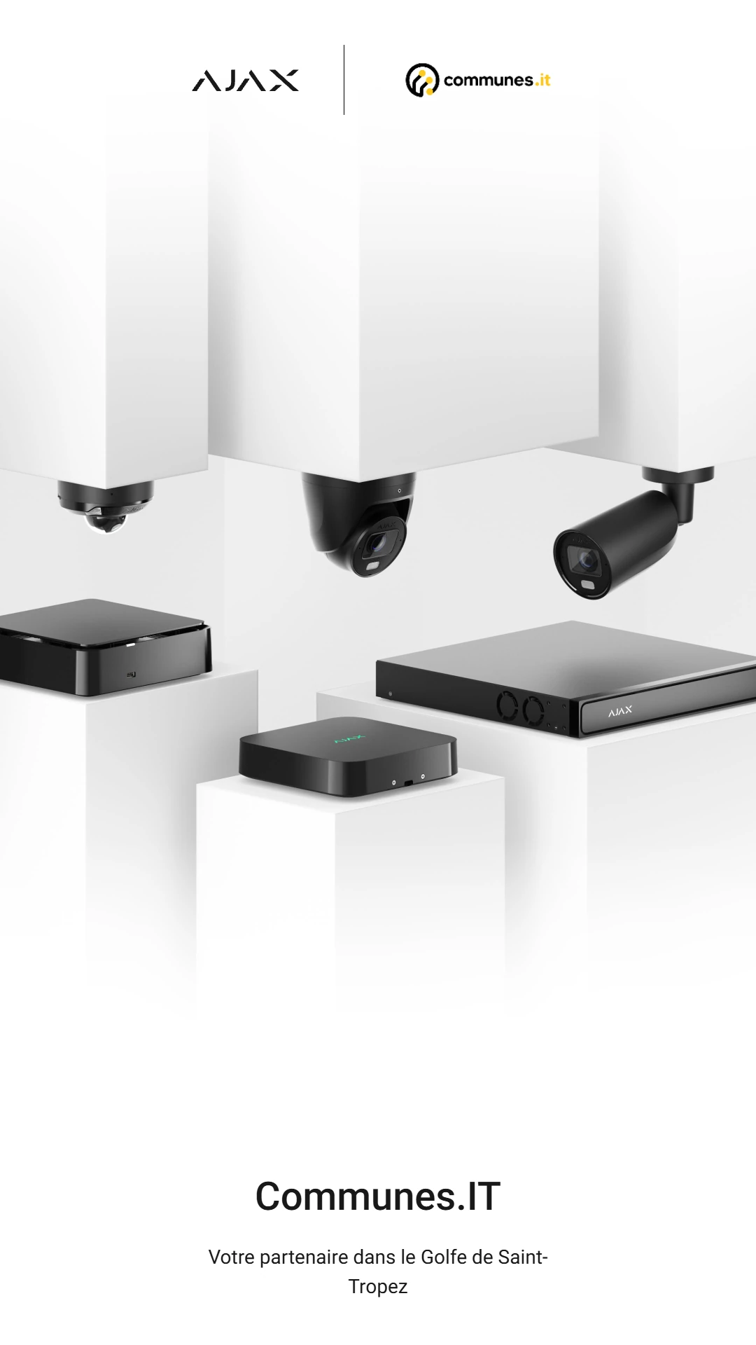 Caméras et enregistreurs de vidéosurveillance AJAX installés par Communes IT